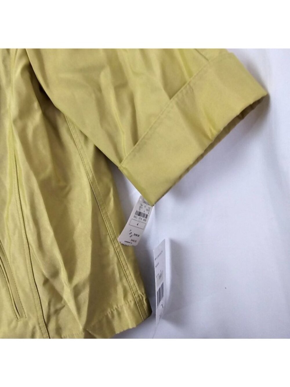 NWT Lafayette 148 Swing Jacket Womens 4 Pistachio Polished Lux Green Coat Zip - Picture 10 of 15